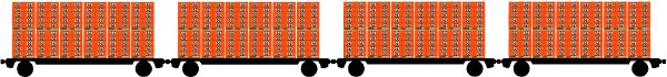 4 Train Cars with 48 Pallets of Beer